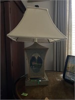 Hand painted ornate Asian table lamp