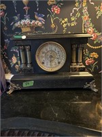 Black onyx mantle clock