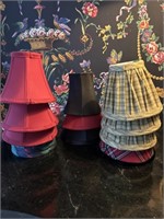 Set of 11 miniature lamp shades