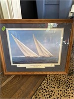 Yachts of America Cup framed print