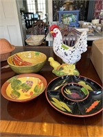 Collection of pottery home decor
