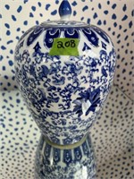 Porcelain Asian style ginger jar