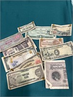 Assorted foreign money collection