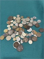 Assorted collection of foreign coins