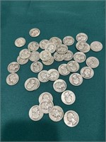 40-1940’s Washington silver quarters