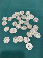 32-silver Standing Liberty quarters