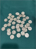 40-1950’s Washington silver quarters