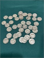 40-1960’s Washington silver quarters