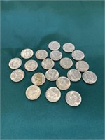 20-1964 silver Kennedy half dollars