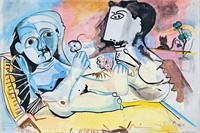 PABLO PICASSO WATERCOLOR ON PAPER