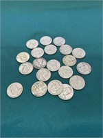 20-1954 silver Franklin half dollars