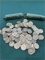 80-silver Dimes 1946, 1947, 1957