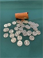 40-1964 Uncirculated silver Washington quarters