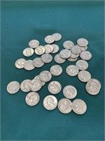 40-silver Washington quarters 1960-1961