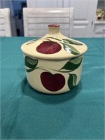 Watt pottery small covered canister