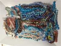Collection of glass string beads