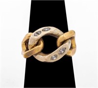 14K Yellow Gold Diamond Band Ring