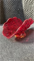 Red amberina fruit bowl 9” wide