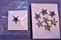 lot of 8 Gold Star Pins w/ Year Date