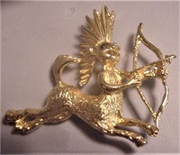 Pegasus Pin Goldtone