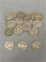 (12) Buffalo Nickels