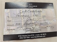 $100 Gift Certificate (Lincoln store only)