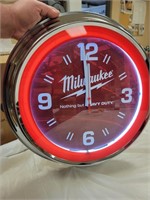 New Neon Milwaukee clock 16" Donated by Kully