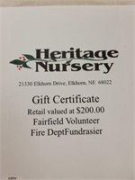 $200 Heritage Nursery, Elkhorn, NE