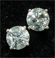 $2535 14K Natural Diamond (0.75Ct) Earrings