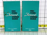 Lot of 2 1981 Ford Fairmont Owner's Manuals