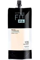 2 PACK Maybelline New York Fit Me 105 Fair Ivory