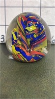 Blown glass paperweight  2in
