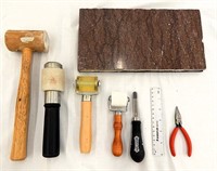 Leather Working Tools, Wooden Mallet & More