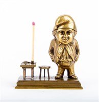 Brass Man & Small Table Matchstick Holder