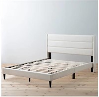 $277 Upholst. Platform Queen Bed-sm stain@side bar