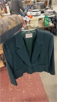 dark green business jacket womens small