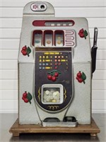 1940's Mills Black Cherry Dime Slot Machine Works