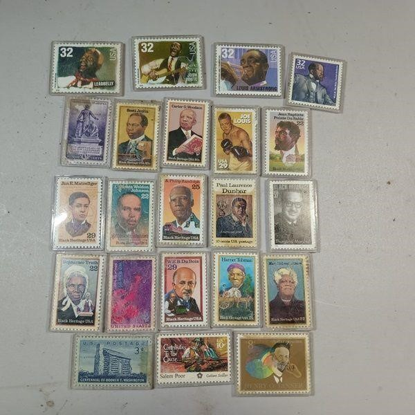 Vintage African American Stamps Collection