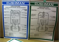 Set of 4 Cushman Lubrication Charts Posters