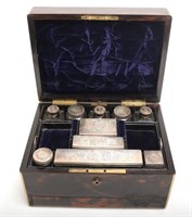S. Mordan & Co. Travel Vanity & Silver Lidded Jars