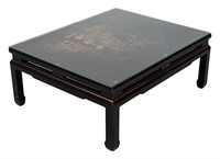 Chinoiserie Black and Gold Lacquered Table