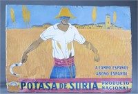 "Potasa de Suria" Spanish tin sign.