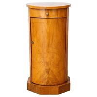 Italian Walnut Column Pedestal Cabinet, 19th C.