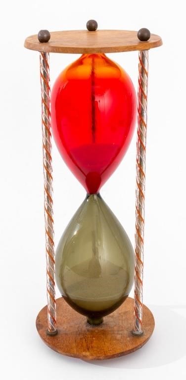 Paolo Venini Murano Bi-Color Hourglass