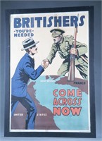 "Britishers, You're Needed," WWII poster.