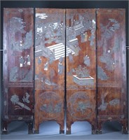 Chinese red lacquer screen.