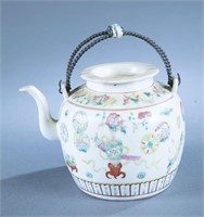 Chinese Famille Rose porcelain teapot.