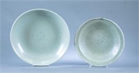 2 Chinese celadon bowls.