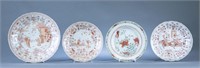 4 Chinese porcelain plates.