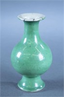Chinese green monochrome vase.
